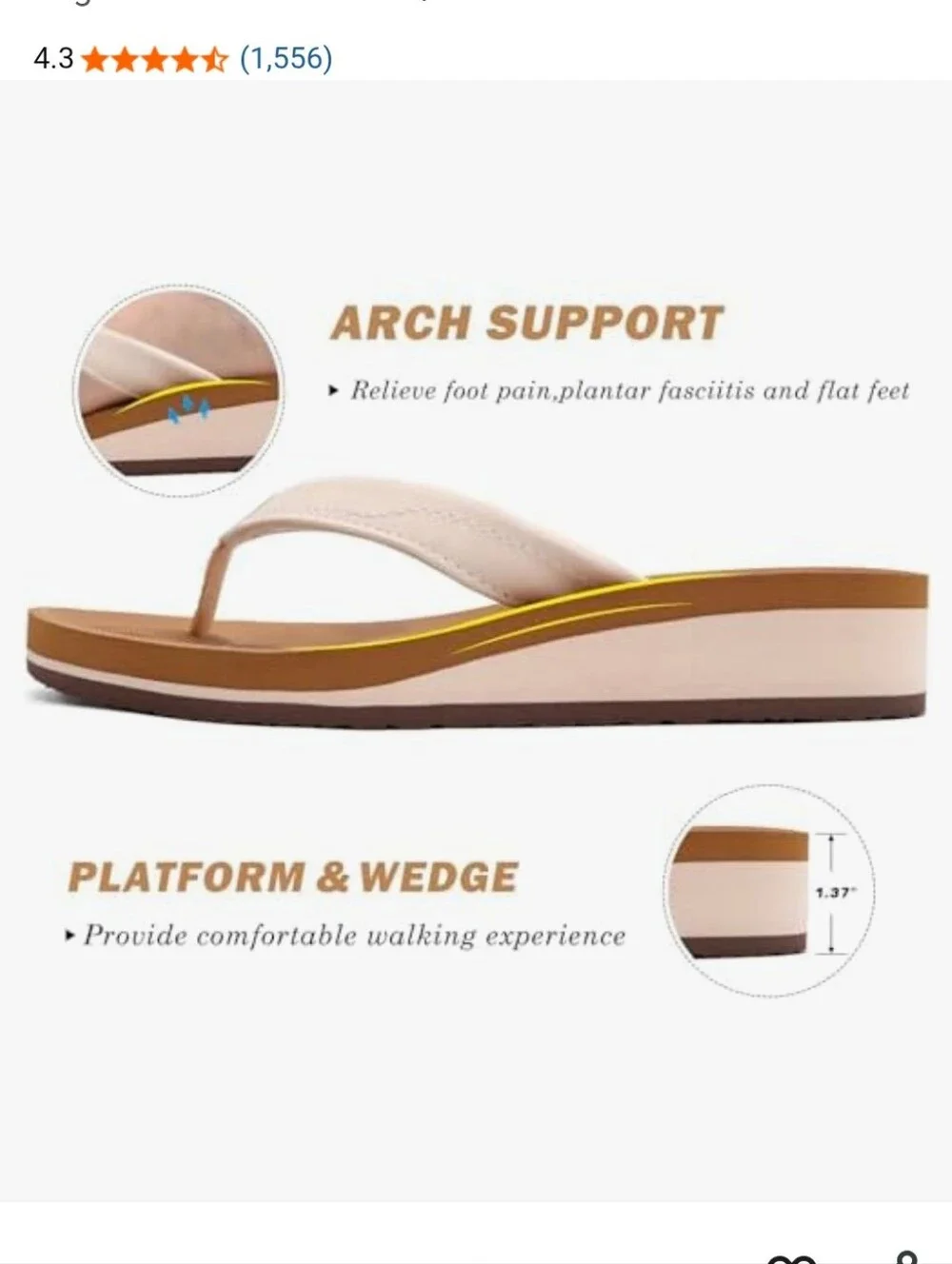 COFACE Metallic Slide SlipOn Flip-Flop Wedge Sandals NWT